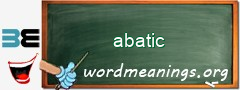 WordMeaning blackboard for abatic